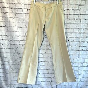 ⭐️ Aeropostale beige dressy slacks boot cut 3” slits up sides pockets women 9